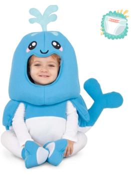 Fato fofinho de baleia para bebé