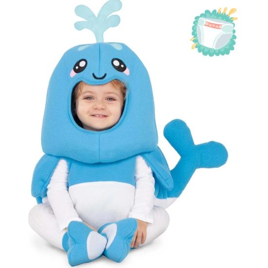 Fato fofinho de baleia para bebé