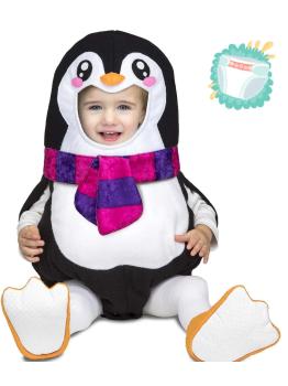 Fato de pinguim fofinho para bebé