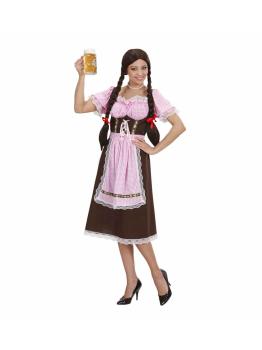 Traje de vestido longo bávaro adulto.