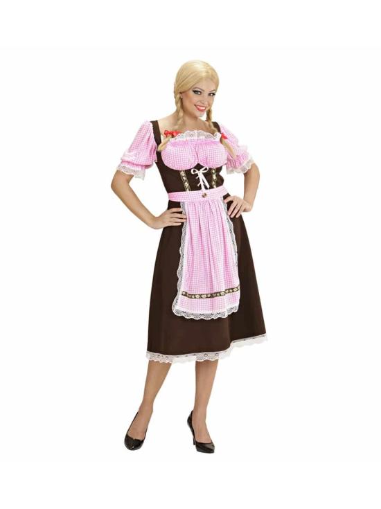 Traje de vestido longo bávaro adulto.