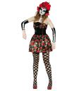 Fato de Catrina preta para adulto.