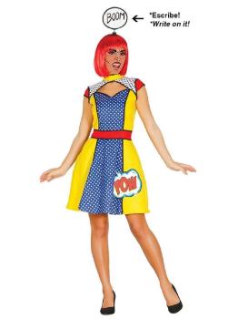 Fantasia de menina pop art adulta
