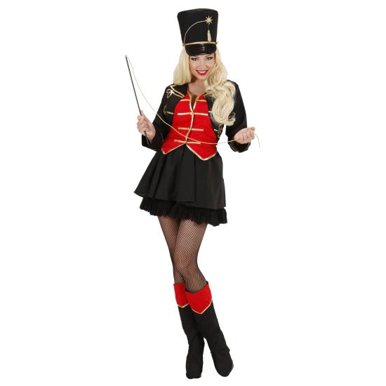 Fantasia luxuosa de domador ou apresentador de circo para adulto