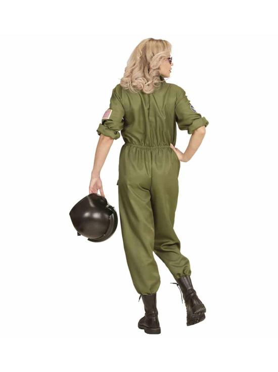 Fantasia de piloto de caça instrutor de Top Gun para mulheres