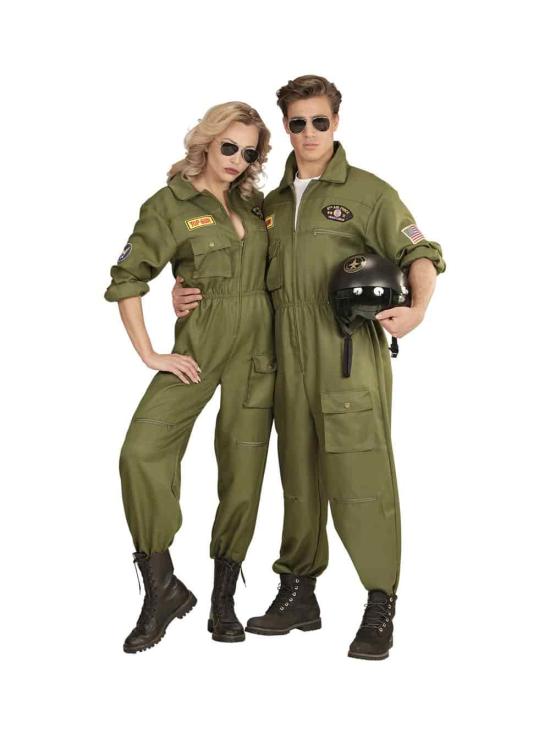 Fantasia de piloto de caça instrutor de Top Gun para mulheres