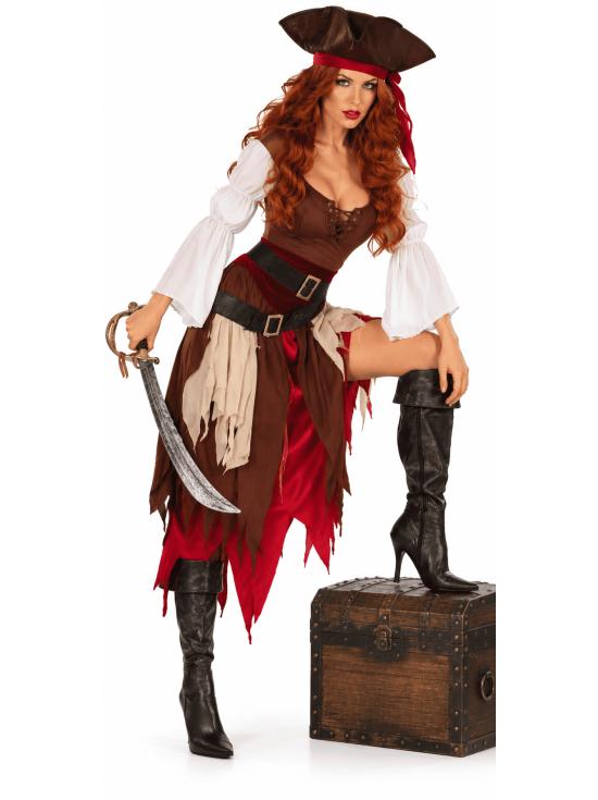 Fantasia de Pirata do Caribe para adultos.