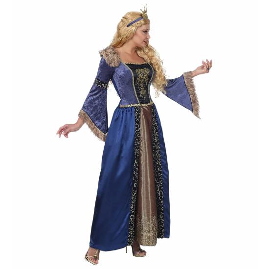 Fato de princesa medieval azul para mulher Fato de princesa medieval azul para mulher