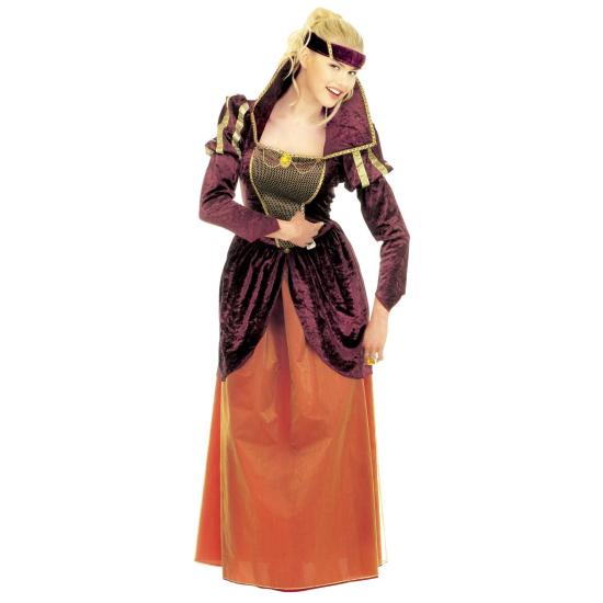 Traje Adulto Rainha Medieval Luxe Traje Adulto Rainha Medieval Luxe