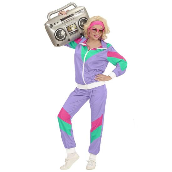 Fato de treino roxo dos anos 80 unissex adulto Fato de treino roxo dos anos 80 unissex adulto