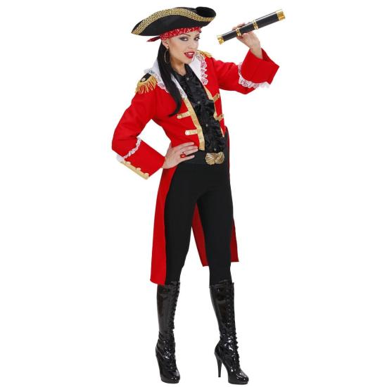 Fantasia de Capitão Pirata Vermelho Fantasia de Capitão Pirata Vermelho