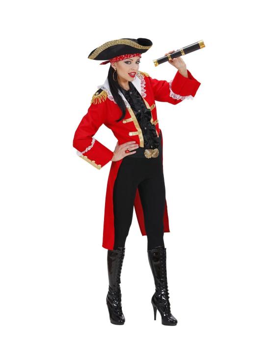Fantasia de Capitão Pirata Vermelho