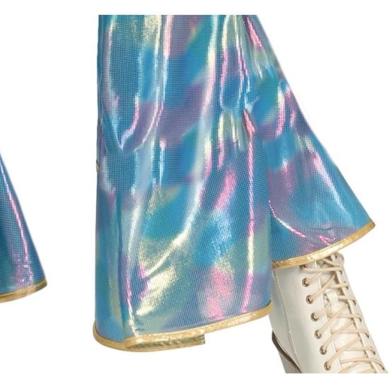 Fantasia de macacão azul discoteca para menina adulta Fantasia de macacão azul discoteca para menina adulta