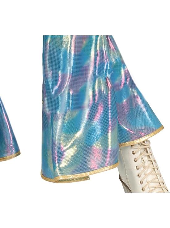 Fantasia de macacão azul discoteca para menina adulta