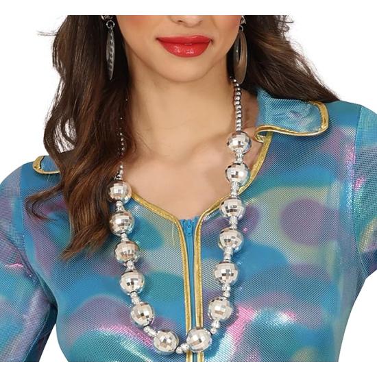 Fantasia de macacão azul discoteca para menina adulta Fantasia de macacão azul discoteca para menina adulta