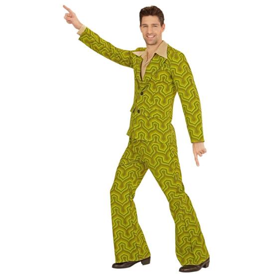 Fato de Disco Chulo verde anos 70 para adulto Fato de Disco Chulo verde anos 70 para adulto