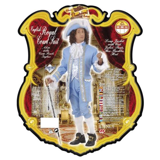 Fato Royal English Courtier 1800 Luxo para adulto