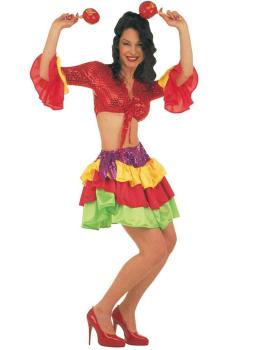 Fato de Rumbera brasileira adulto tamanho adulto