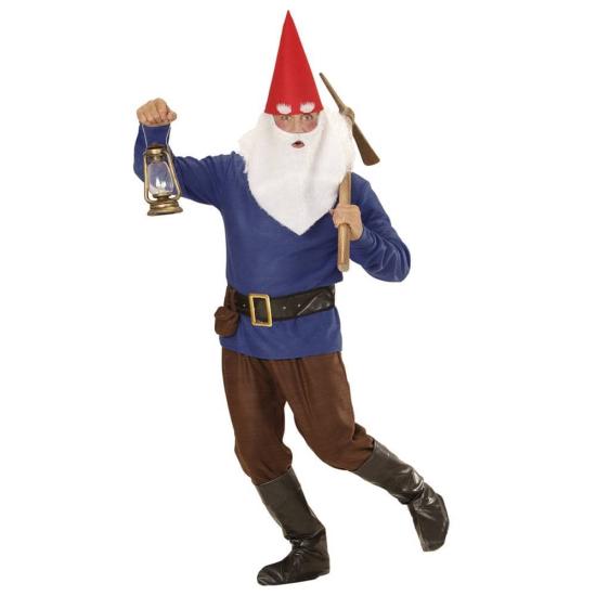 Fato de anão da floresta azul para adulto