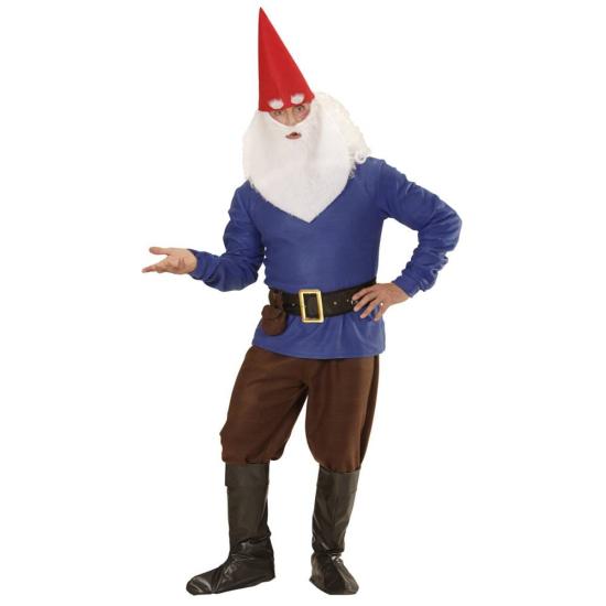 Fato de anão da floresta azul para adulto