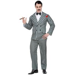 Fato de Gomez Addams ou Gangster para adulto