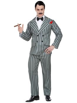 Fato de Gomez Addams ou Gangster para adulto