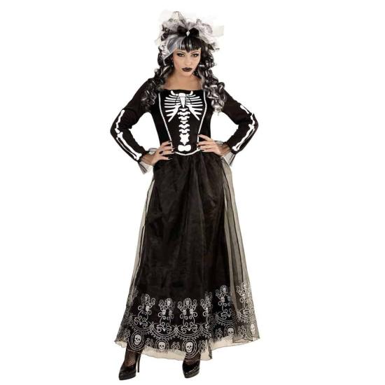 Fantasia de Halloween de senhora esqueleto. adulto