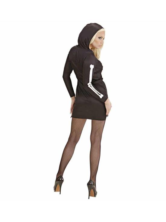 Fantasia de Halloween esqueleto glamour adulto