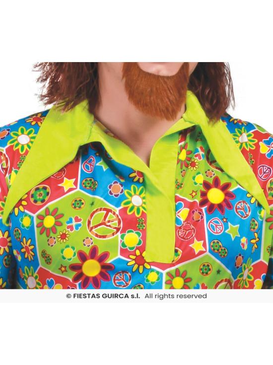 Fantasia hippie de poder de flor para adulto