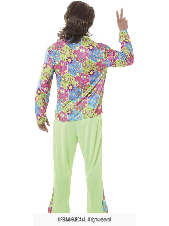 Fantasia hippie de poder de flor para adulto