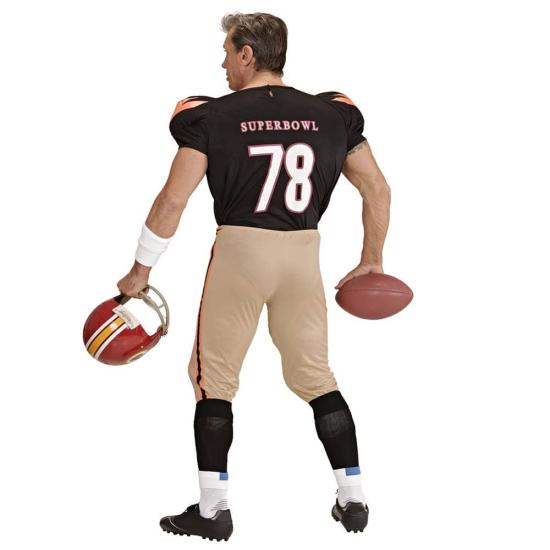 Fantasia de jogador de futebol americano de rugby adulto