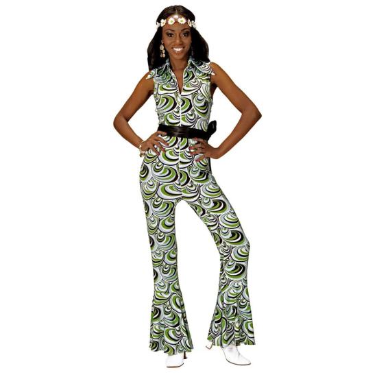 Macacão feminino Groovy 70s Waves tamanho adulto Macacão feminino Groovy 70s Waves tamanho adulto