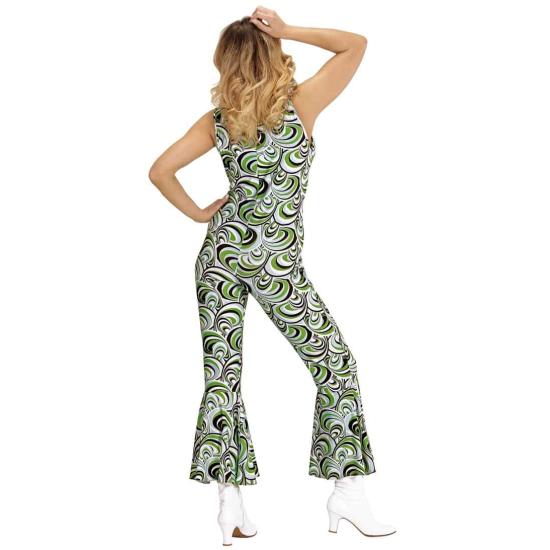 Macacão feminino Groovy 70s Waves tamanho adulto Macacão feminino Groovy 70s Waves tamanho adulto