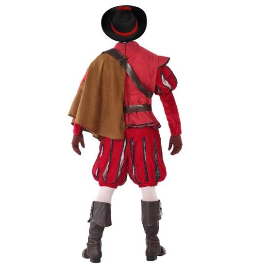 Fantasia de gala de mosqueteiro adulto