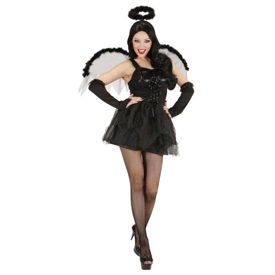 Fantasia adulta sexy de anjo negro