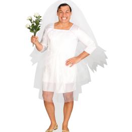 Fantasia de noiva adulta para homem