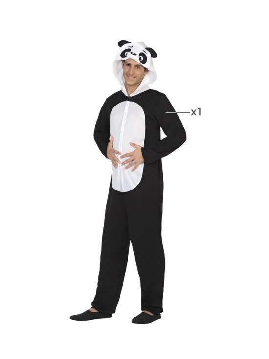 Fantasia econômica de urso panda adulto