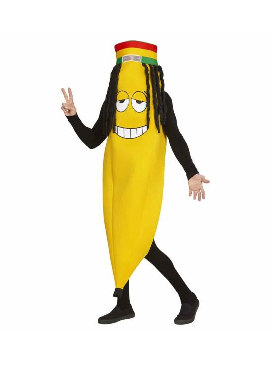 Fantasia adulta de banana Rastafari em tamanho único