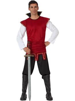 Fato de rei medieval económico para adulto