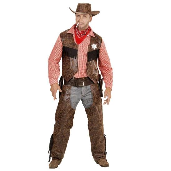 Fato de cowboy xerife lobo para homem