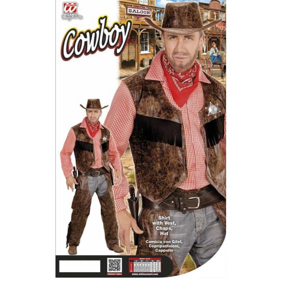 Fato de cowboy xerife lobo para homem