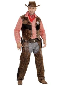 Fato de cowboy xerife lobo para homem