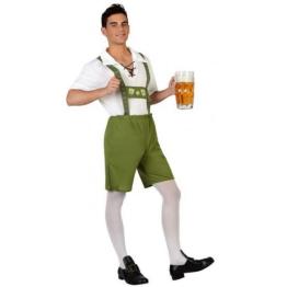Fantasia de babador verde para menino da Oktoberfest alemã