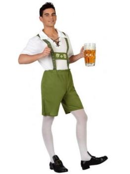 Fantasia de babador verde para menino da Oktoberfest alemã