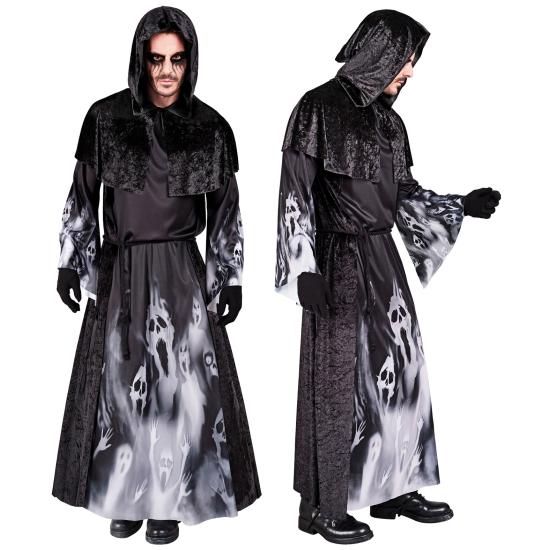 Fantasia de Screaming Souls para Homem – Túnica com Capuz, Capa e Cinto