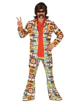 Traje Pimp Track dos anos 70 tamanho adulto