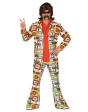 Traje Pimp Track dos anos 70 tamanho adulto