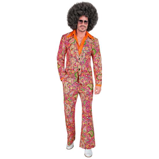 Fantasia Disco Mandala Fúcsia Anos 70 para Adultos