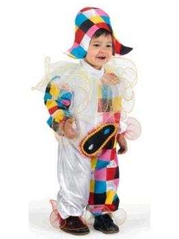Fato de arlequim tamanho infantil