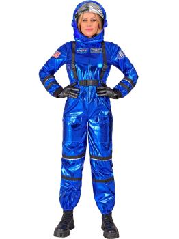 Fantasia de Astronauta Azul para Missão Espacial - Fantasia Feminina